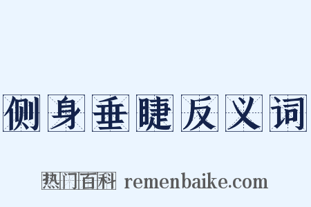 侧身垂睫反义词是什么意思的图片